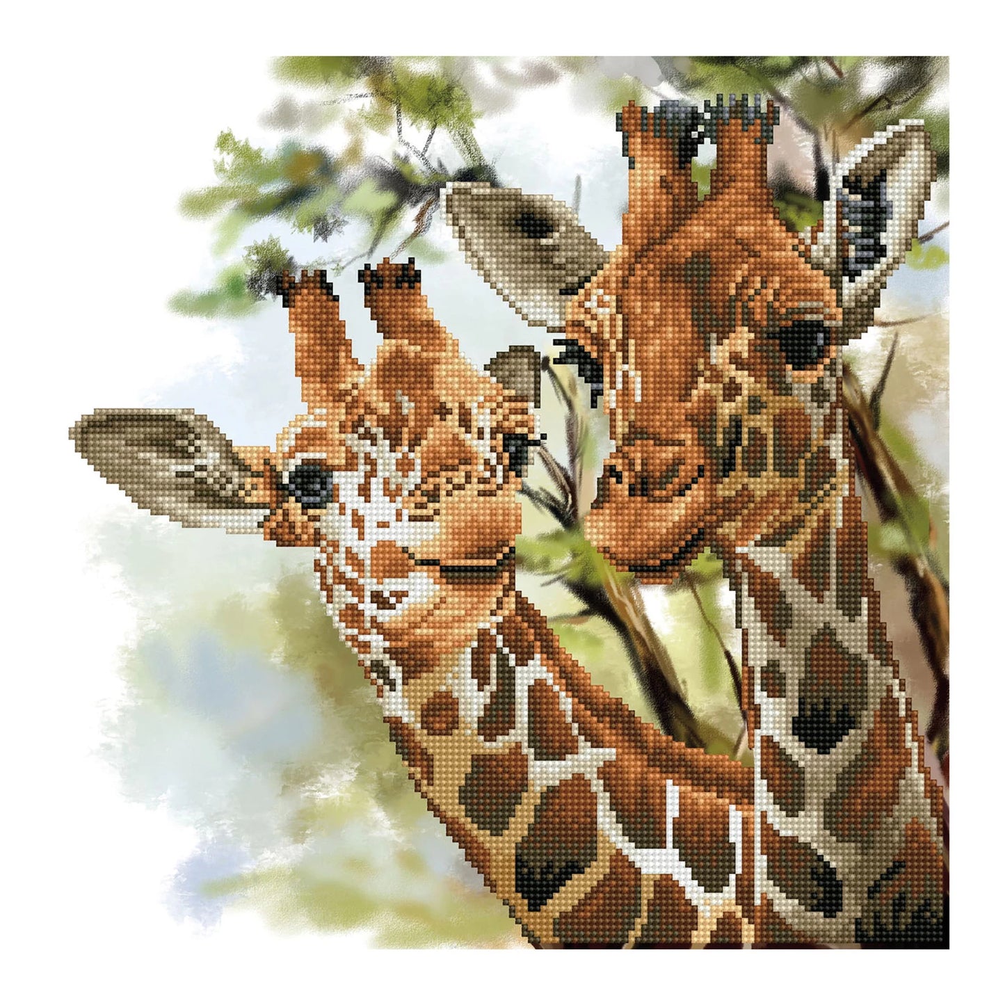 GIRAFFE CON PITTURA A DIAMANTE