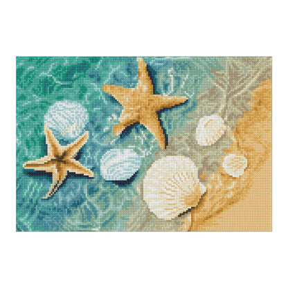 DIAMOND PAINTING CONCHIGLIE E STELLE MARINE