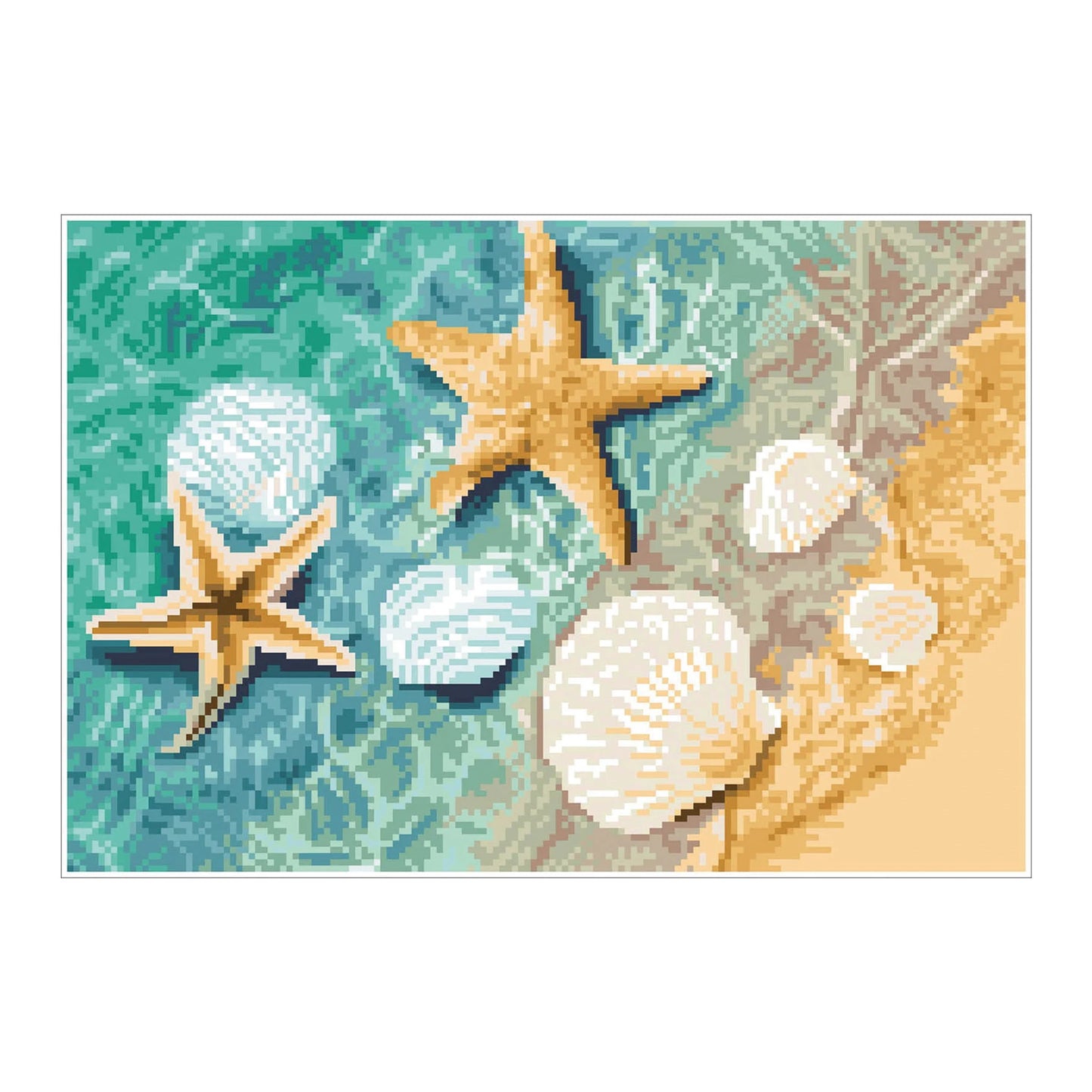DIAMOND PAINTING CONCHIGLIE E STELLE MARINE
