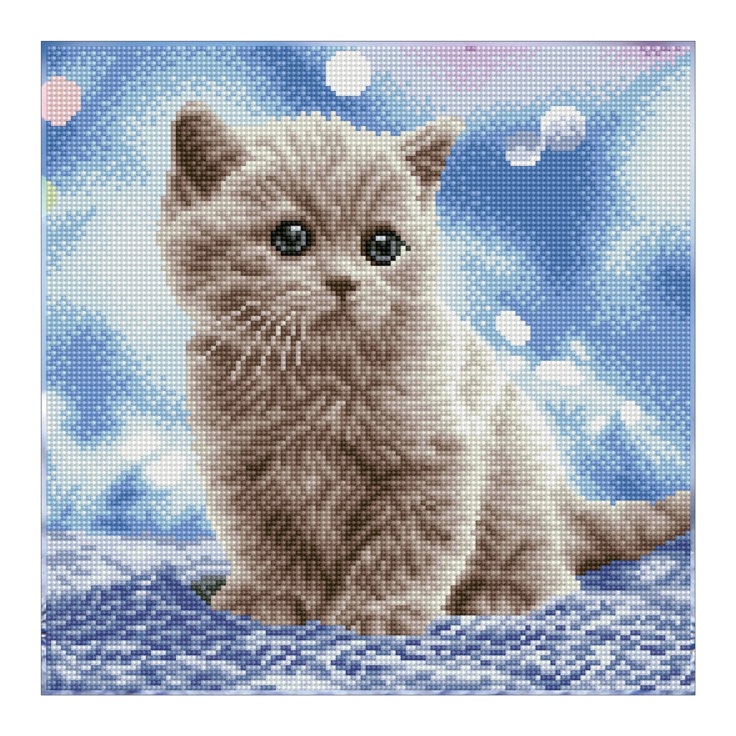 GATTINO DIPINTO A DIAMANTE