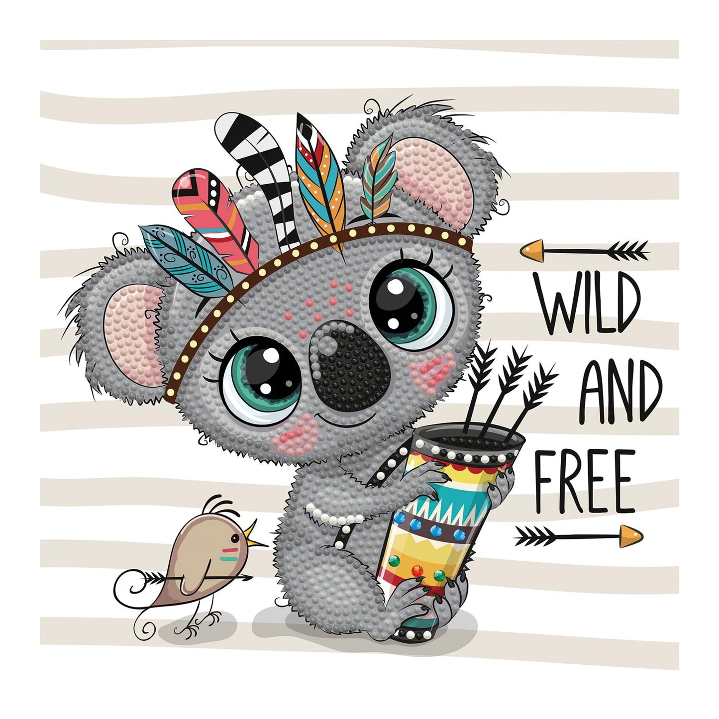PITTURA A DIAMANTE KOALA SELVAGGIO E LIBERO