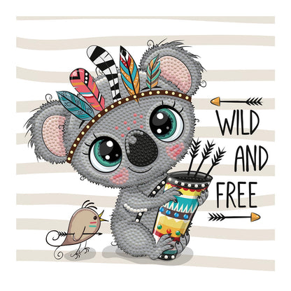 PITTURA A DIAMANTE KOALA SELVAGGIO E LIBERO