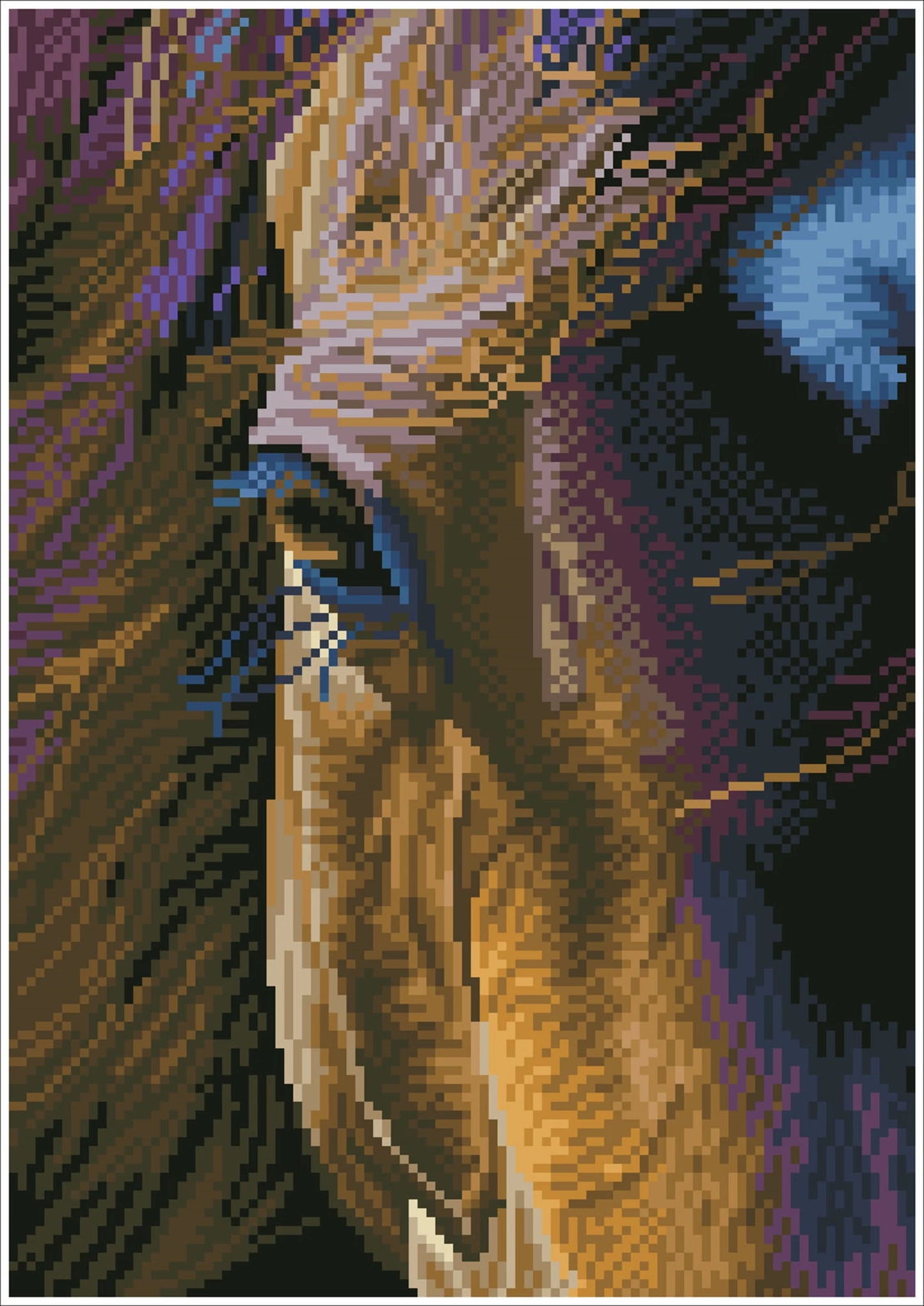 DIAMOND PAINTING CAVALLO MARRONE