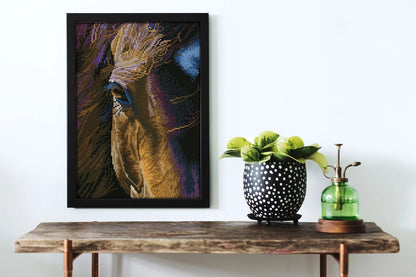 DIAMOND PAINTING CAVALLO MARRONE