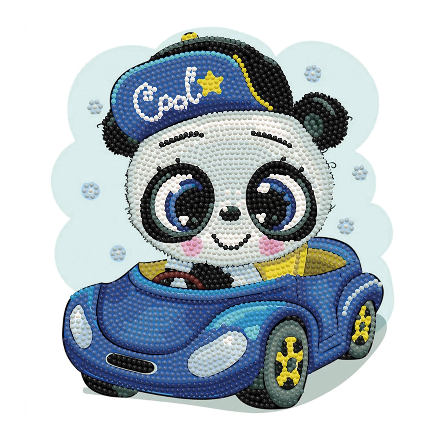 DIAMANTMALEREI PANDA AUTO