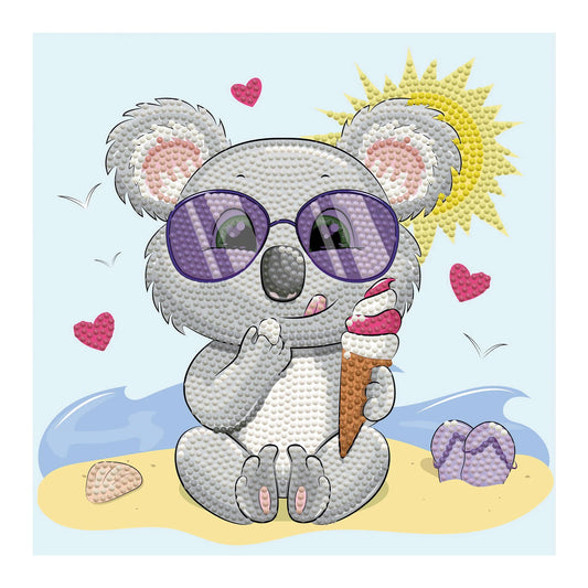 GELATO KOALA CON PITTURA A DIAMANTE