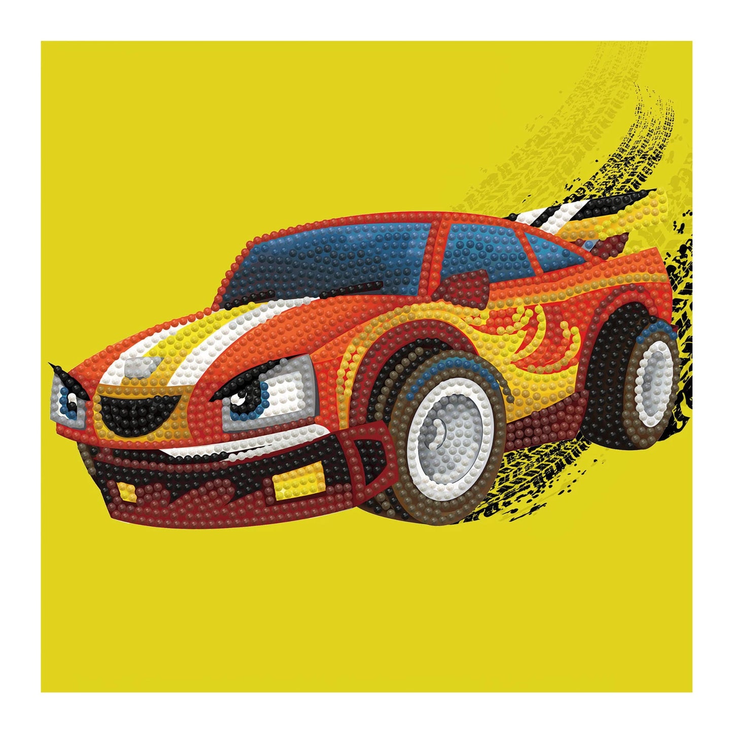 AUTO DA CORSA CON PITTURA A DIAMANTE