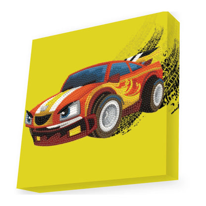 AUTO DA CORSA CON PITTURA A DIAMANTE