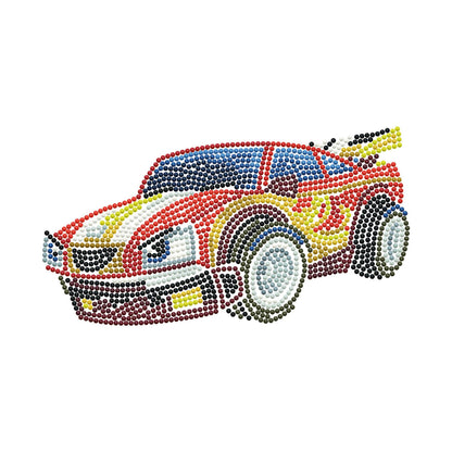 AUTO DA CORSA CON PITTURA A DIAMANTE