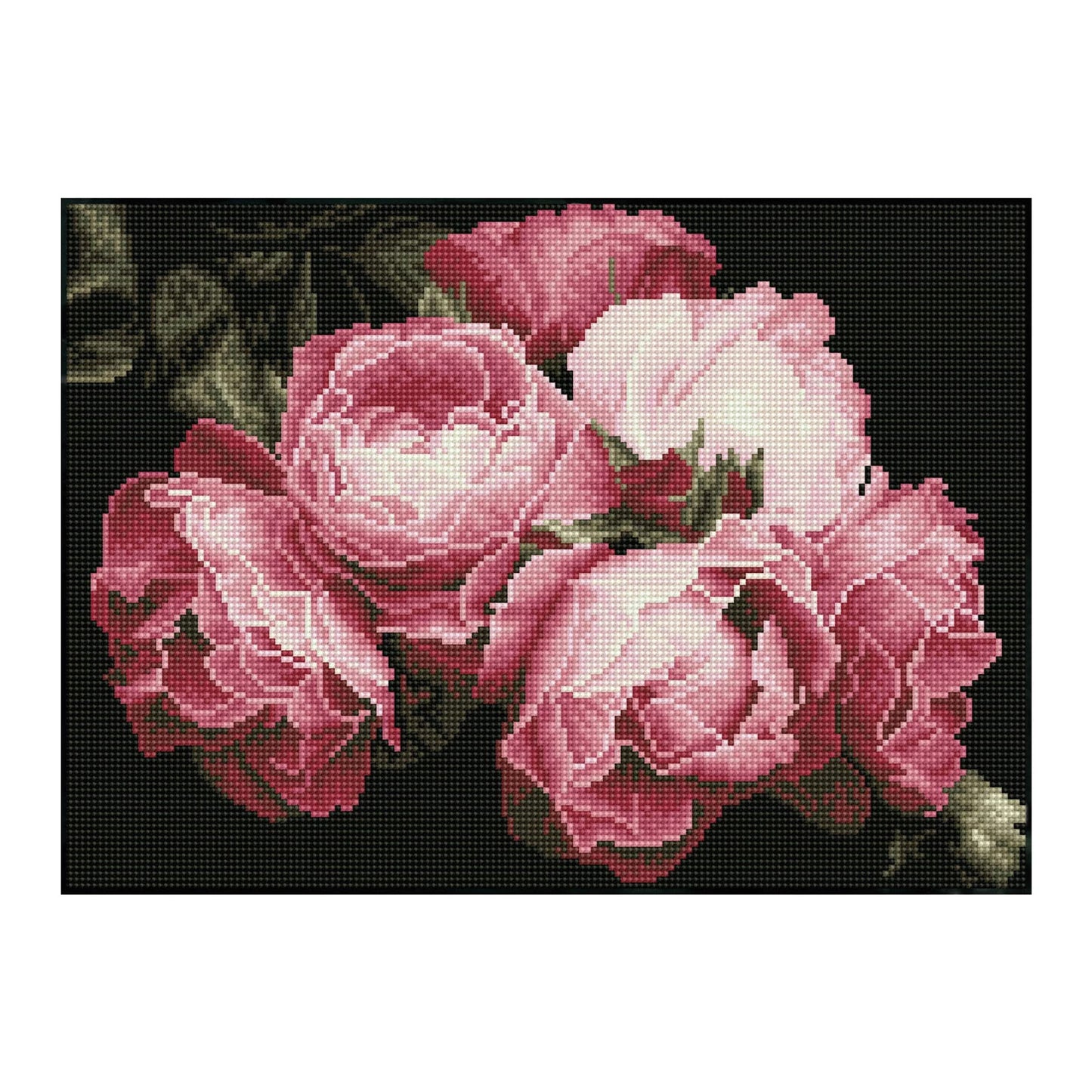 ROSE VINTAGE DIPINTE A DIAMANTE