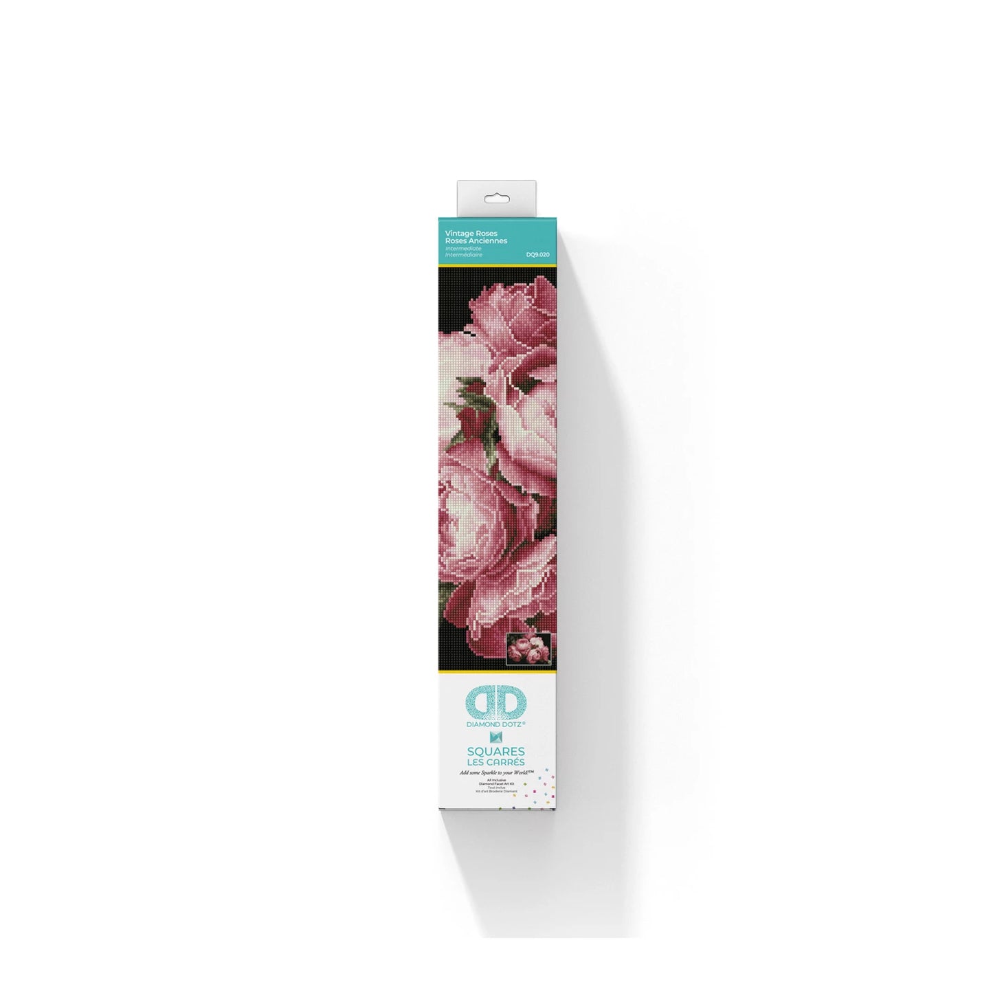 ROSE VINTAGE DIPINTE A DIAMANTE