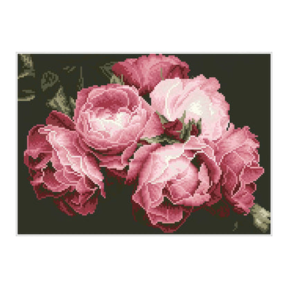 ROSE VINTAGE DIPINTE A DIAMANTE