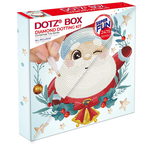 BABBO NATALE DIPINTO A DIAMANTE