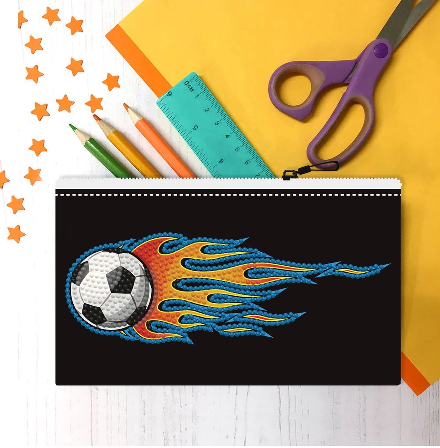 CUSTODIA PER PITTURA A DIAMANTE CON MOTIVO A CALCIO