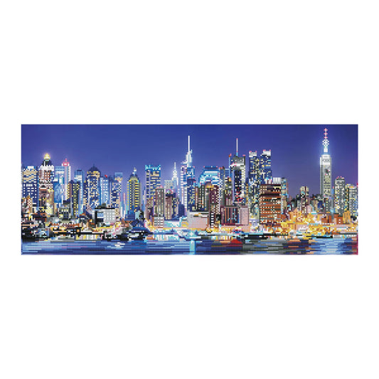 SKYLINE DIPINTO A DIAMANTE