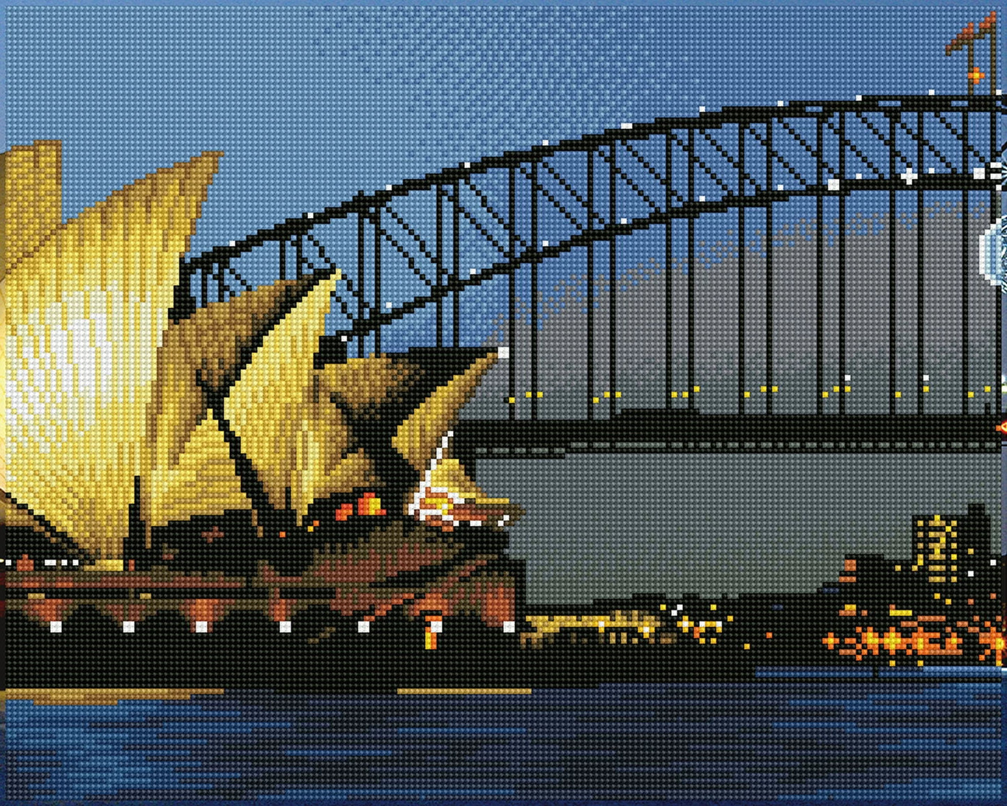 DIAMANTMALEREI SYDNEY BEI NACHT