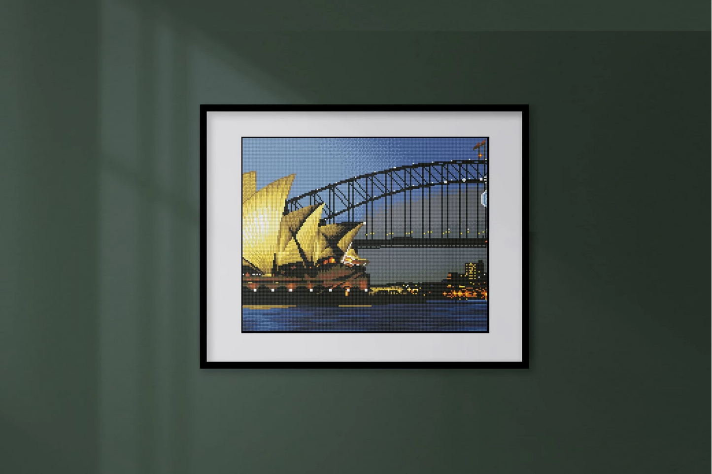 DIAMANTMALEREI SYDNEY BEI NACHT