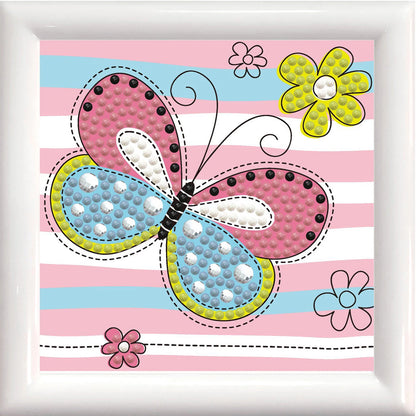 MINI FARFALLA DIPINTA A DIAMANTE