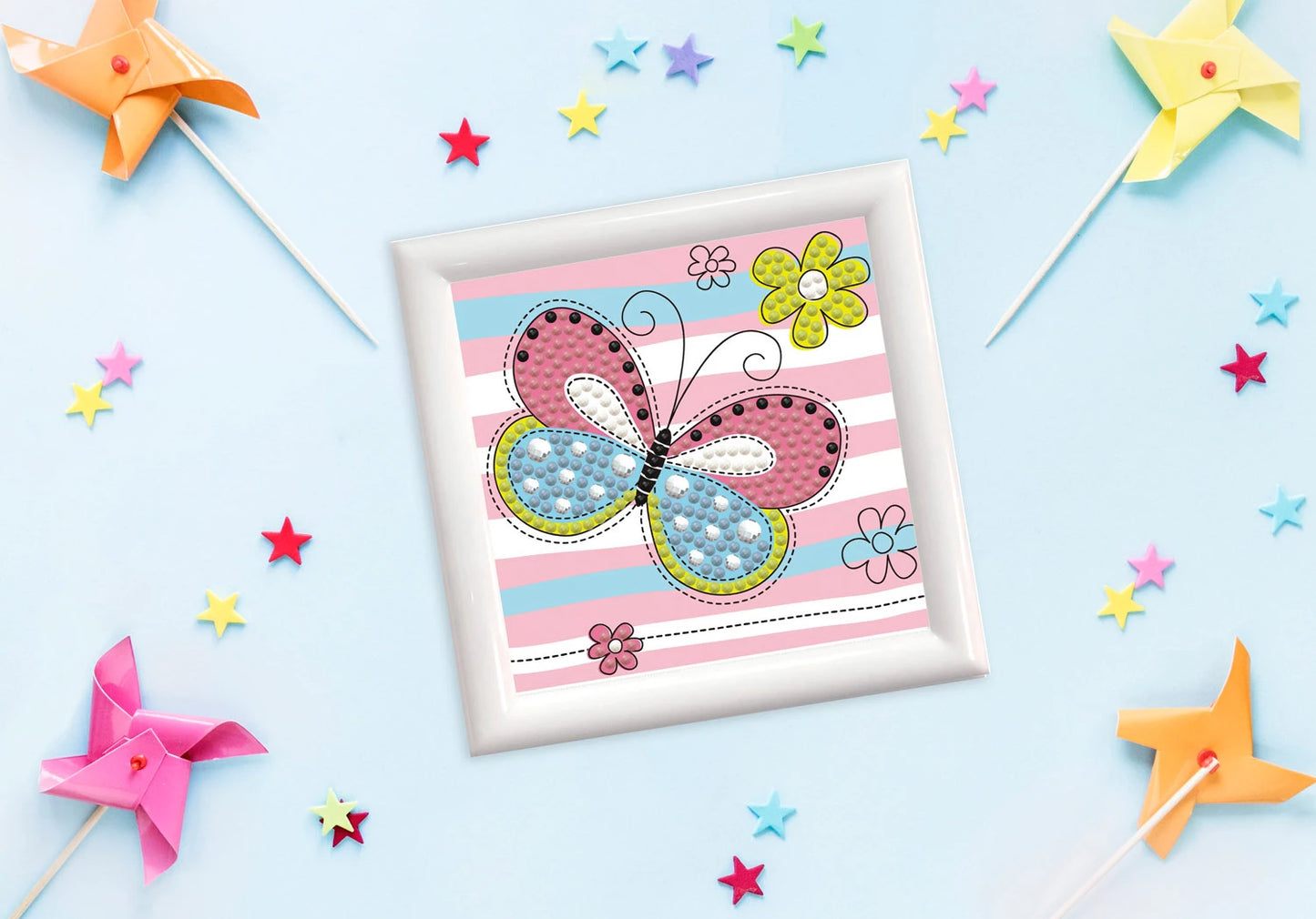MINI FARFALLA DIPINTA A DIAMANTE