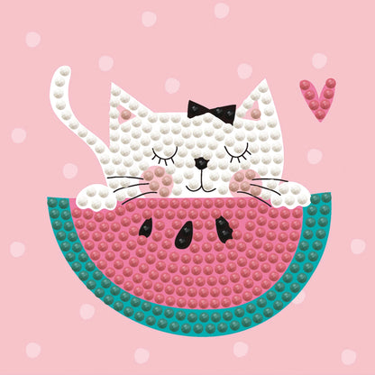 MINI-WASSERMELONE MIT DIAMANTENMALEREI