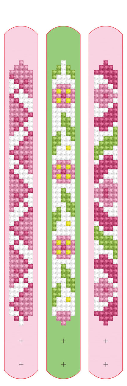 BRACCIALETTI DIAMOND PAINTING ROSA