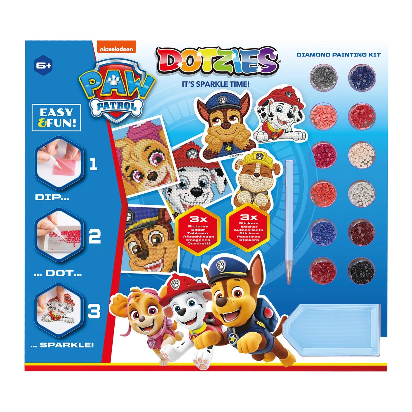 KIT PER PITTURA A DIAMANTE PAW PATROL