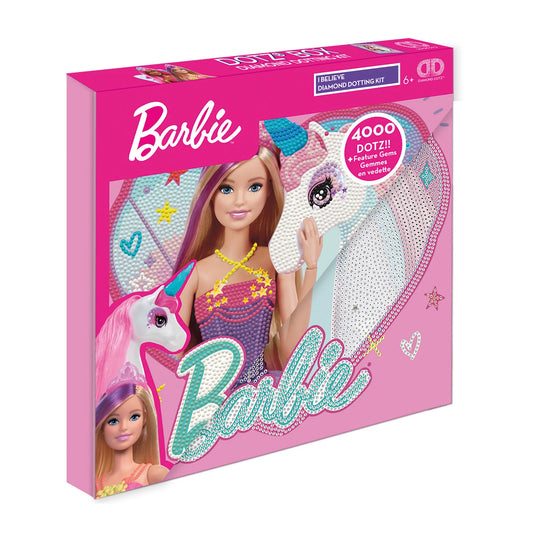 DIAMANTE DIPINTO BARBIE CON UNICORNO