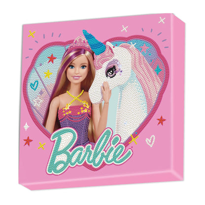 DIAMANTE DIPINTO BARBIE CON UNICORNO