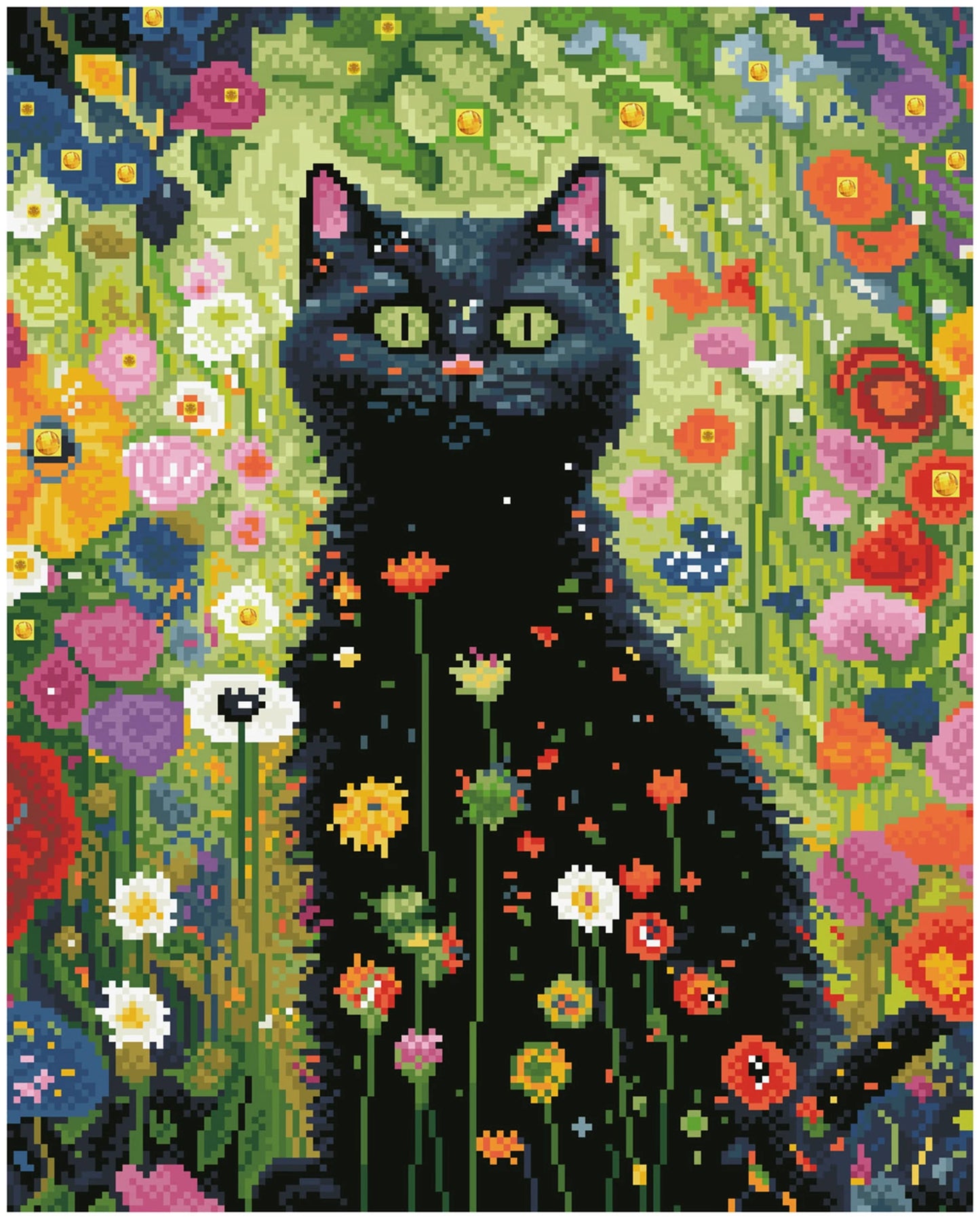 DIAMANTMALEREI KATZE IM GARTEN