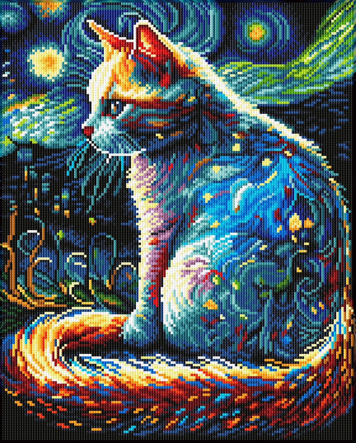 DIAMOND PAINTING NACHT MIEZE