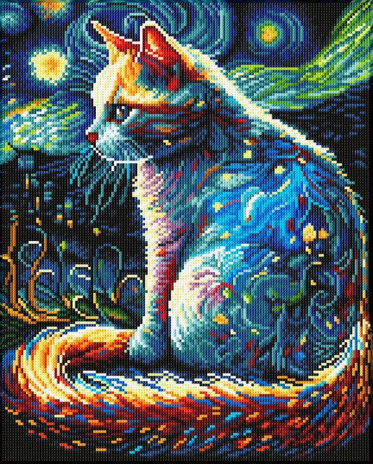 DIAMOND PAINTING NACHT MIEZE