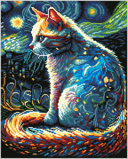 DIAMOND PAINTING NACHT MIEZE