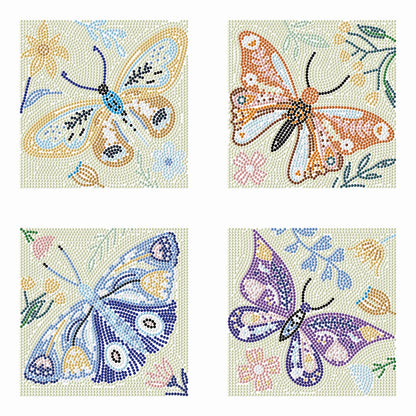MINI FARFALLE CON PITTURA A DIAMANTE