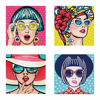 MINI-DIAMANTMALEREI MODERNE FRAUEN