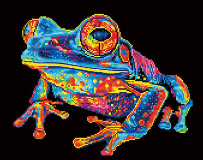 DIAMANTMALEREI NEONFROSCH