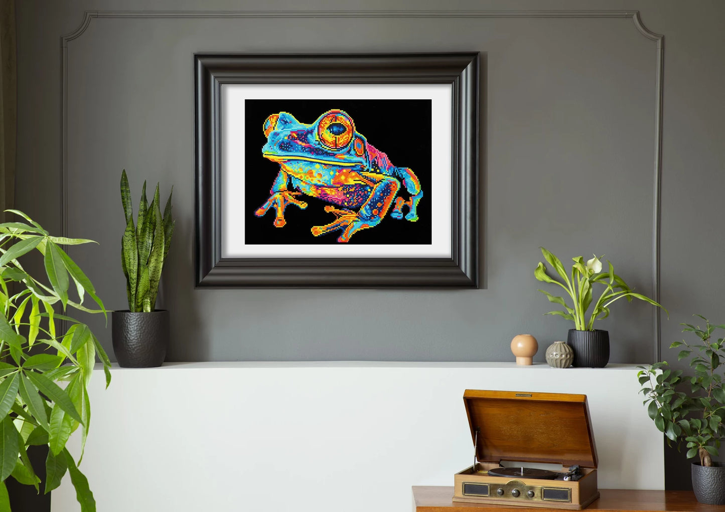 DIAMANTMALEREI NEONFROSCH