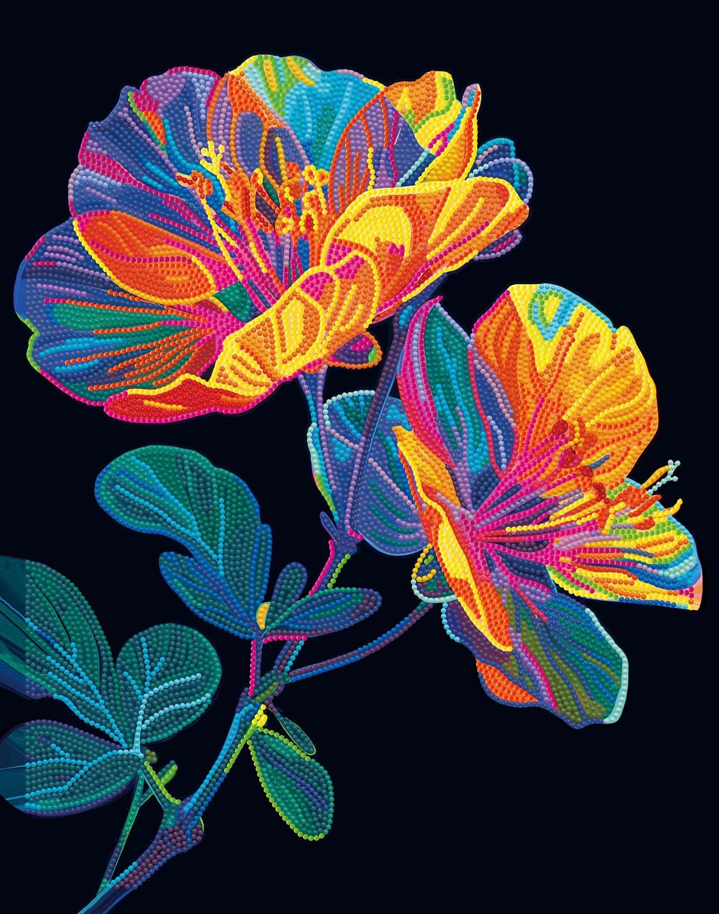 DIAMANTMALEREI NEONBLUMEN