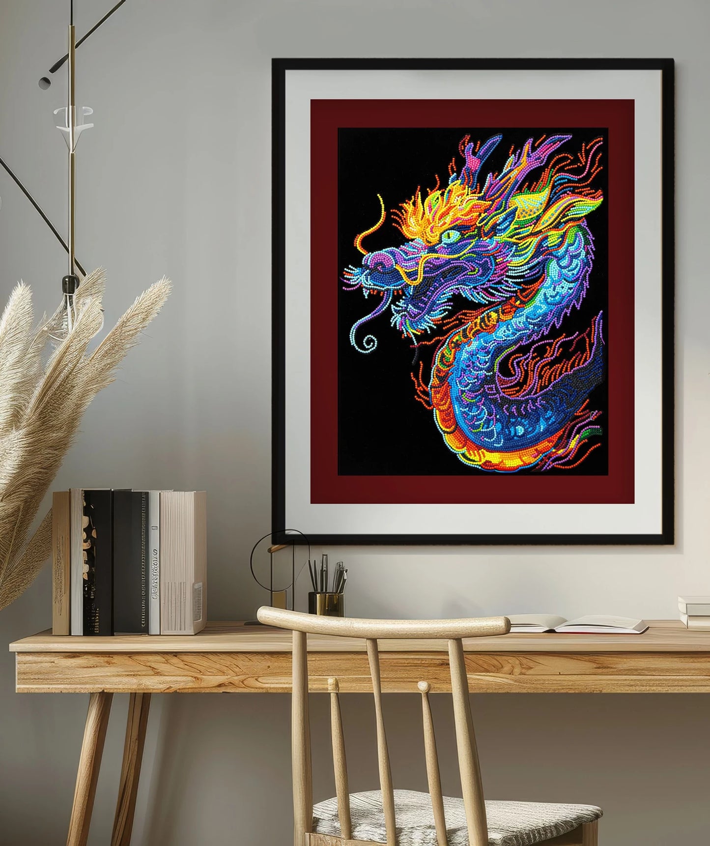 NEON DRACHEN DIAMANTMALEREI