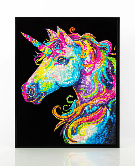 PITTURA A DIAMANTE UNICORNO AL NEON