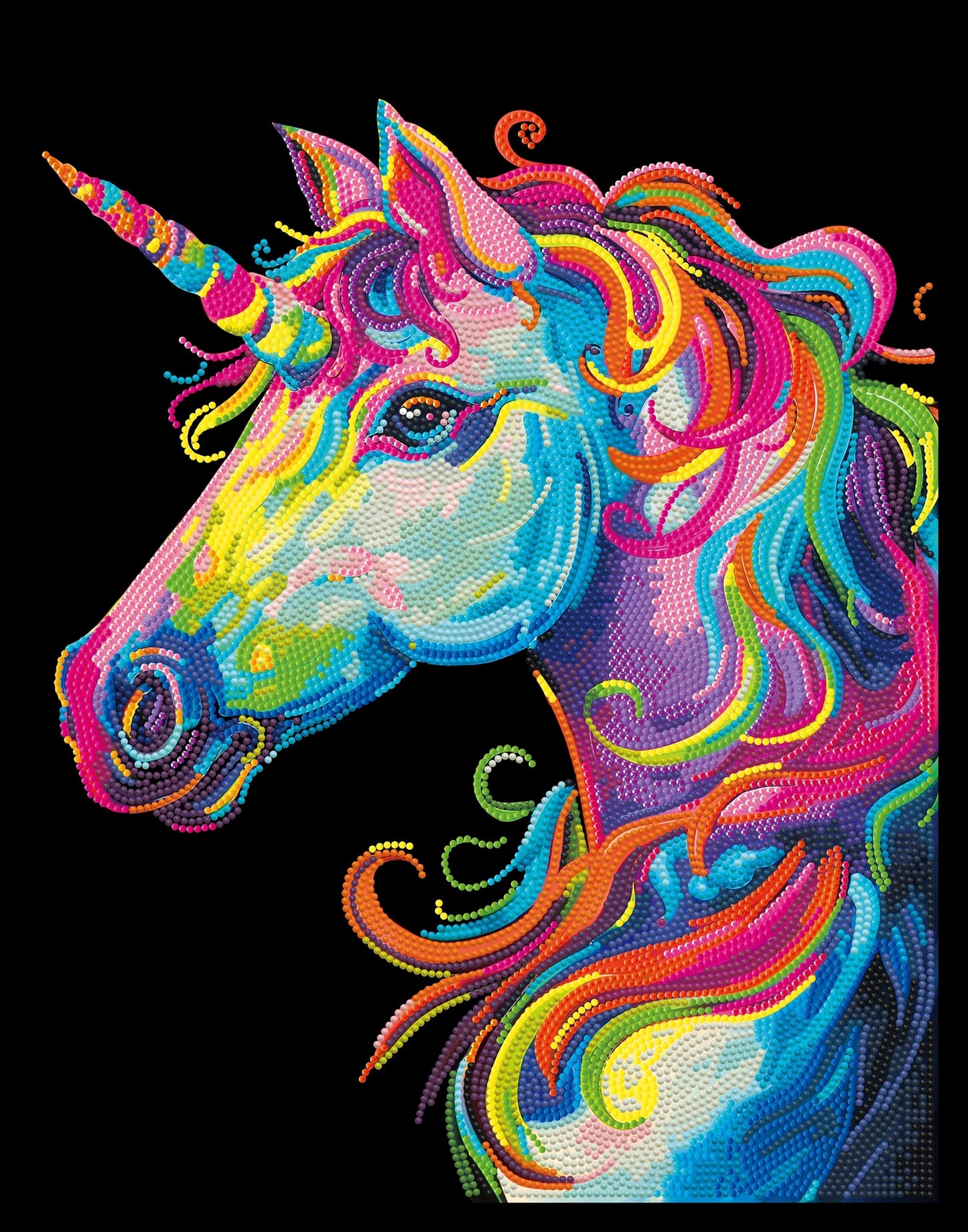 PITTURA A DIAMANTE UNICORNO AL NEON