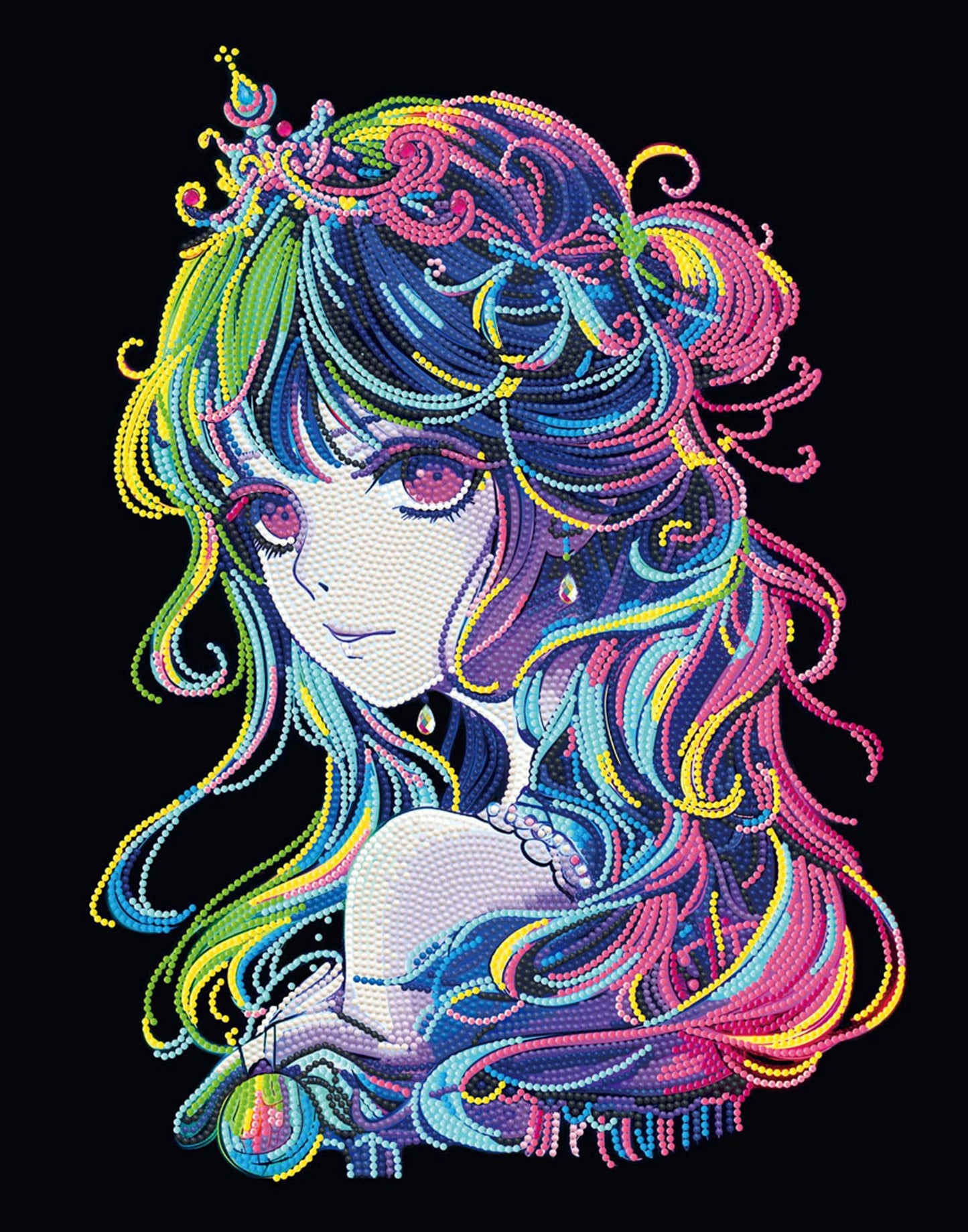 DIAMANTE DIPINTO PRINCIPESSA ANIME NEON