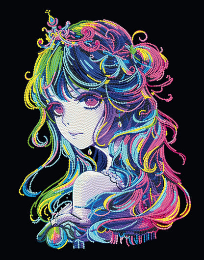 DIAMANTE DIPINTO PRINCIPESSA ANIME NEON