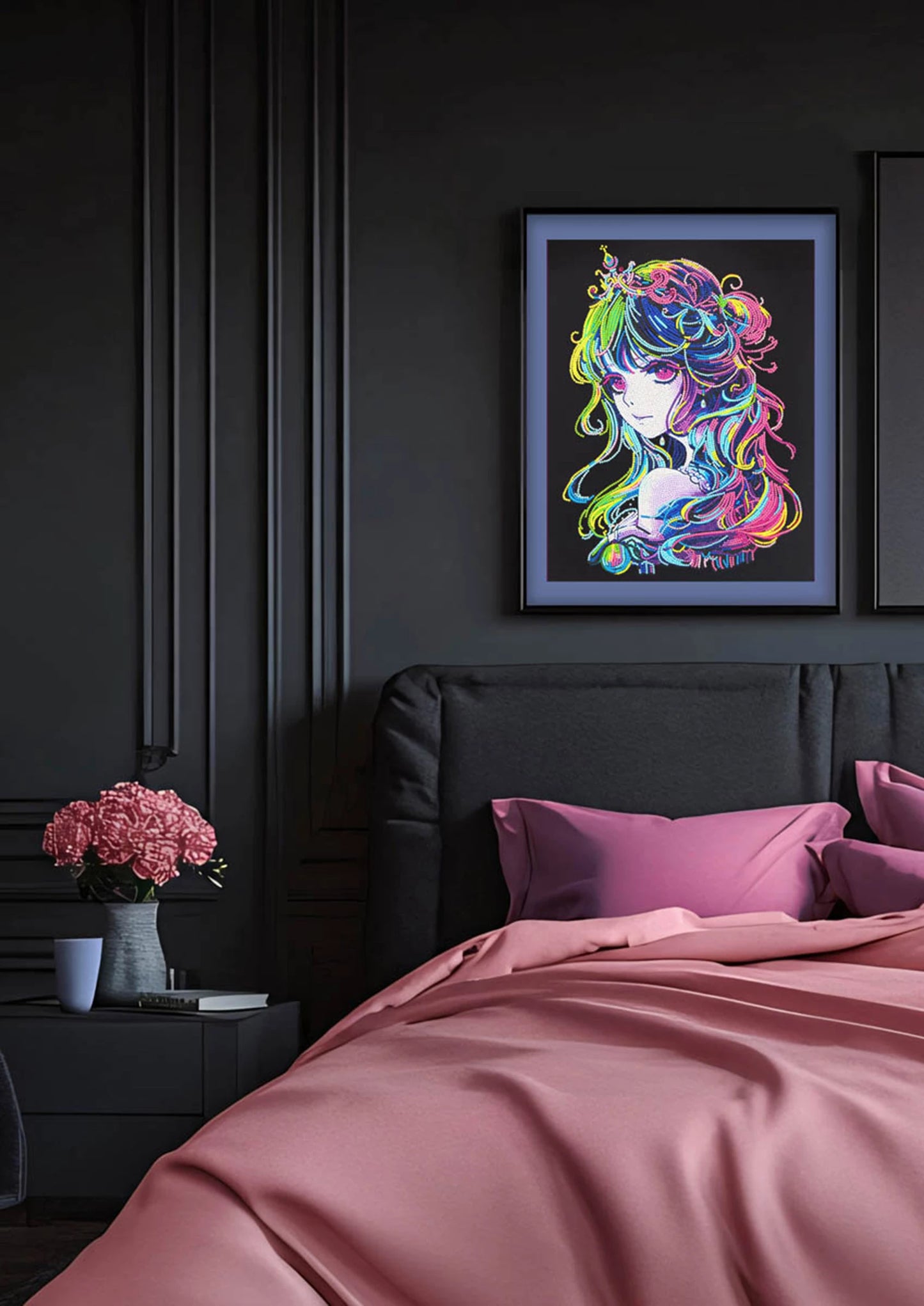 DIAMANTE DIPINTO PRINCIPESSA ANIME NEON
