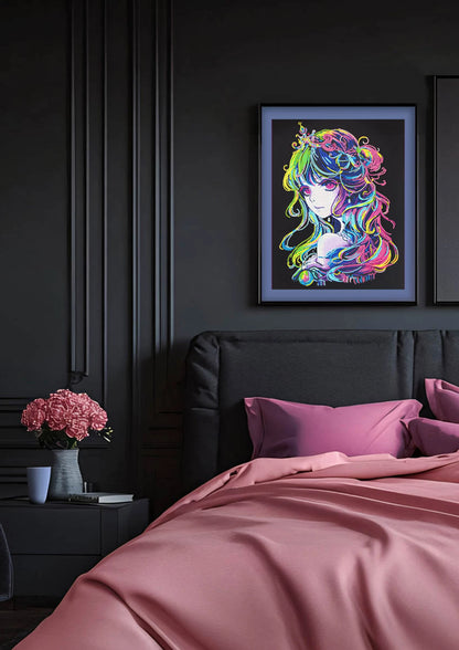 DIAMANTE DIPINTO PRINCIPESSA ANIME NEON