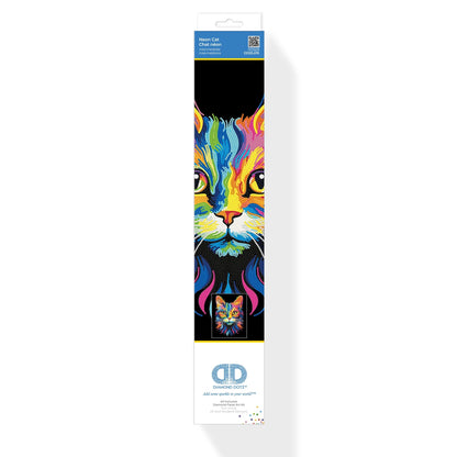 PITTURA A DIAMANTE GATTO AL NEON