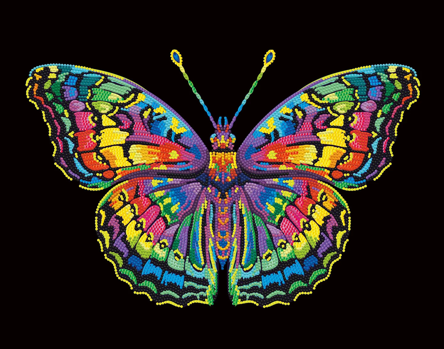 PAPILLON NÉON PEINT EN DIAMANT