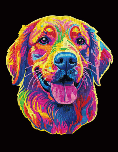 DIAMOND PAINTING NEON GOLDEN RETRIEVER
