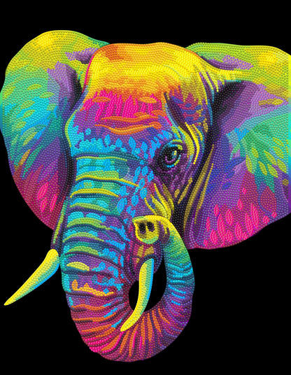 NEON ELEFANT DIAMANTMALEREI