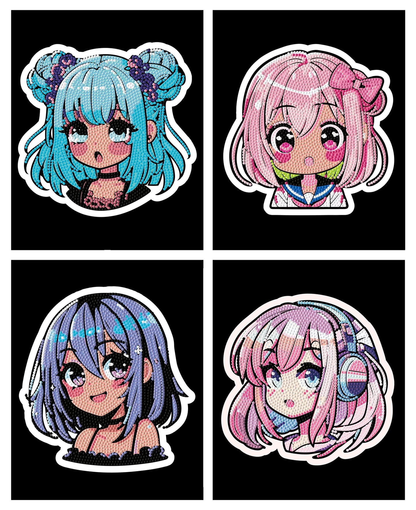 PITTURA A DIAMANTE NEON ANIME GIRL