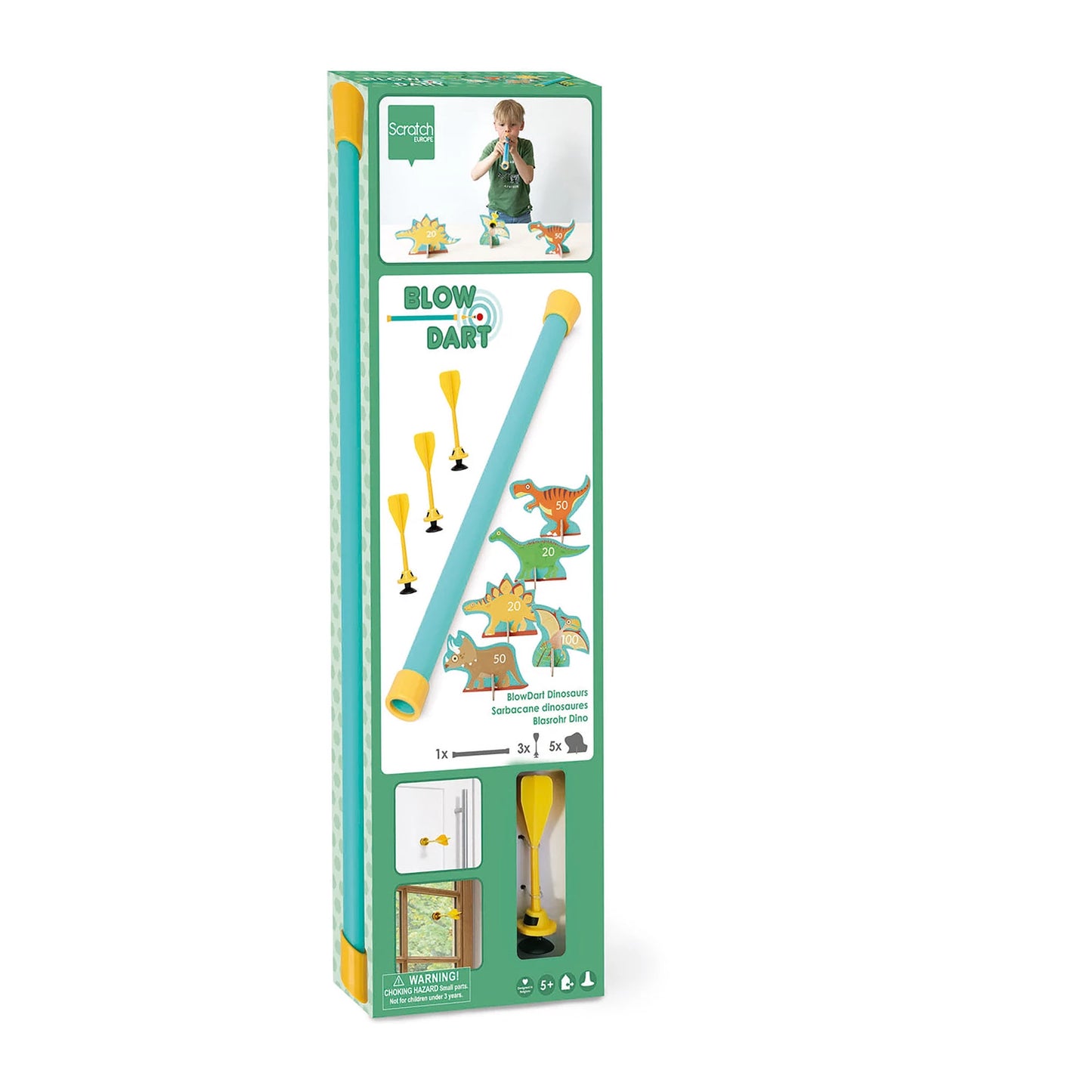 JEU DE FLÉCHETTES POUR SARBACANE DINOSAURES